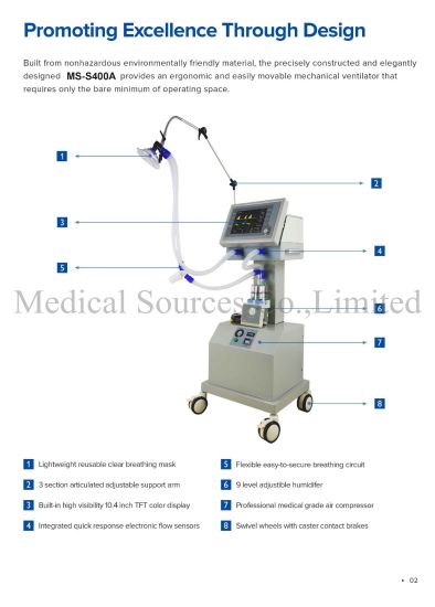 (MS-S400A) Ventilateur néonatal pour bébé